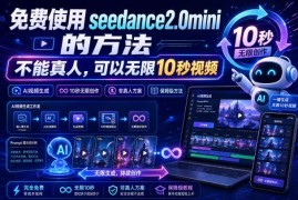 seedance2.0mini免费使用教程 可无限生成10秒非真人AI视频