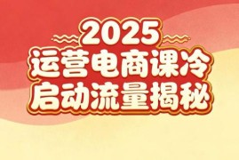 2025小红书电商运营实战课 新手冷启动流量变现全流程教学