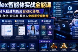 0基础Codex智能体实战课 全场景自动化落地变现教程