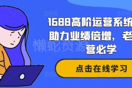 2024版1688高阶运营系统课 店铺运营者业绩提升必修教程