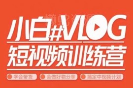 小白VLOG短视频训练营 零基础学习带货好物直播中视频技能