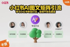 小红书AI图文矩阵引流实操教程 专业运营全流程干货打法