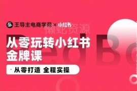 小红书电商运营实操全课程 从零到一掌握开店运营变现全流程