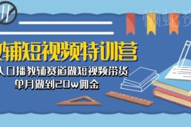 素人教辅赛道口播短视频带货 单月20w佣金实操特训营教程