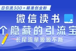 微信读书小众引流实操方法 可日引300+精准创业粉获长尾流量