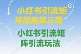 小红书引流矩阵陪跑第三期 全链路引流实操玩法详解教程