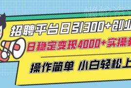 招聘平台日引300+创业粉实操教程 稳定变现方法小白可上手