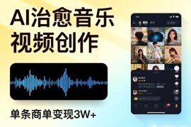 AI制作治愈系音乐视频多平台投稿 商单变现实操教程