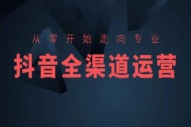从零入门到专业抖音全渠道运营 抖音电商运营实操培训课程