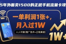 2025正规手机流量卡代理项目 低门槛高收益副业实操全攻略