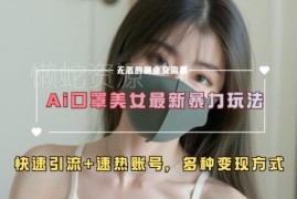 2024AI美女内容创作新玩法 快速引流涨粉实现账号速热