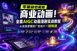 零基础AIGC商业动画漫剧教程 从底层逻辑到成片全流程教学