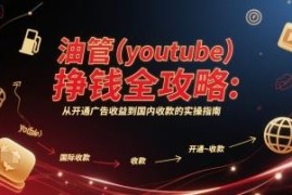 YouTube(油管)赚钱全攻略 从开通广告收益到国内收款实操指南