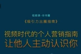 视频时代实用个人营销指南 吸引力打造方法教你让他人主动认识你