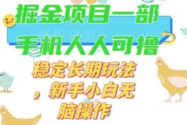 零撸小游戏单机掘金长期稳定玩法 新手可操作日入50-100元教程