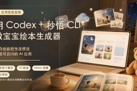 AI应用实战案例：用Codex+秒悟CLI搭建小白可上手的宝宝绘本生成器