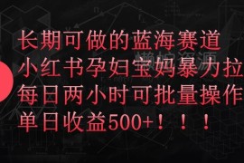 小红书孕妇宝妈蓝海赛道拉新玩法 每日2小时操作单日收益可达500+