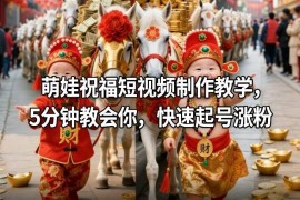 萌娃祝福短视频制作教学 新手5分钟学会快速起号涨粉