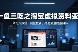 淘宝虚拟资料一鱼三吃变现玩法 依托资源站网盘拉新打造流量闭环