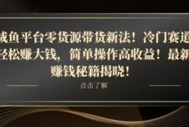 闲鱼零货源带货新玩法 平板冷门赛道实操步骤与盈利攻略