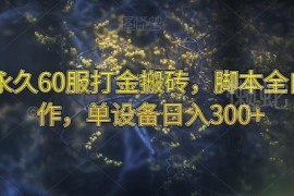 魔兽世界永久60服脚本全自动打金搬砖 单设备日入可达300元