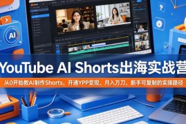 YouTube AI Shorts出海实操指南 新手从0制作视频开通YPP变现路径