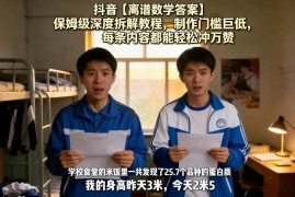 抖音离谱数学答案内容制作教程 低门槛爆款玩法全步骤拆解