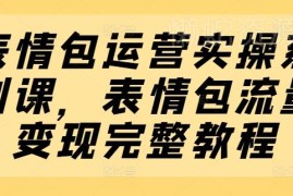 表情包运营实操系列课程 从制作到变现全流程详细教学