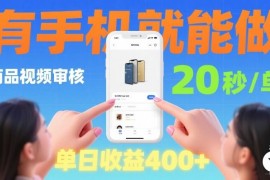 商品视频审核副业项目详解 手机可操作门槛低单量充足易上手