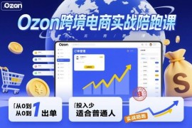 Ozon跨境电商零基础实战陪跑课 普通人低投入从0到1学出单