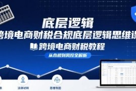 跨境电商财税合规底层逻辑教程 架构搭建及报关缴税实操指南