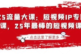 2025短视频IP专题技能课 全链路教学从0到1实现IP变现