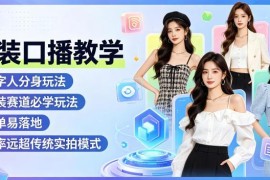 女装赛道数字人分身口播玩法教学 操作简单效率远超传统实拍