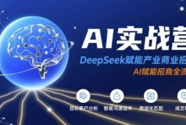 DeepSeek赋能产业商业招商 AI实战营覆盖招商全流程实操教学