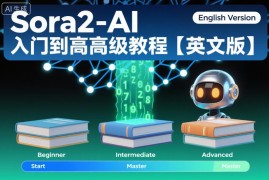 Sora2 AI英文版入门到高级教程 含全阶段实操及创意用例