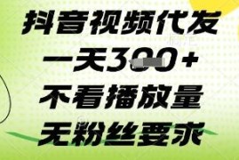 抖音无粉丝要求视频代发项目揭秘 不看播放量低门槛易操作