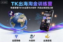 TikTok出海淘金训练营 掌握运营与AI技能开启海外变现之路