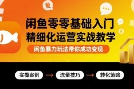 闲鱼零基础精细化运营实战教学 新手副业变现全流程攻略