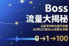 Boss直聘流量运营全流程拆解 从起号到转化实操攻略汇总
