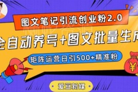 抖音小红书图文笔记实操 全自动养号批量引500+精准创业粉