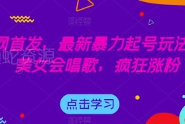 AI美女唱歌账号暴力起号玩法 新号快速涨粉实操全攻略