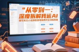 零基础用AI写爽文赚稿费 首笔稿费获取全流程思路拆解