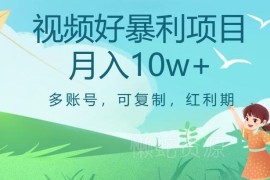 视频号多账号可复制变现项目 红利期实操玩法全解析