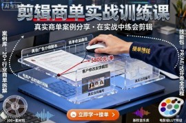 剪辑商单实战训练课 真实案例带练提升剪辑思维与接单能力