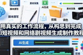 带中英字幕 基于真实工作流的AI短视频网剧制作全流程教程