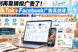 TikTok+Facebook广告实战课 系统化搭建可盈利Shopify商店教程