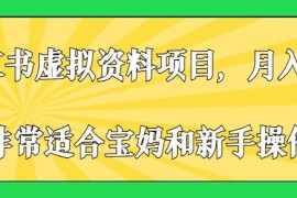 小红书小学虚拟资料项目实操教程 宝妈新手可做的低门槛盈利副业