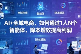 AI+全域电商运营方法 1人搭配N个智能体如何降本增效提利润