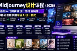 2026版Midjourney AI设计全链路课 零基础入门到商业落地实操
