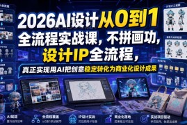 2026AI设计从0到1实战课 零基础掌握商用IP设计全流程